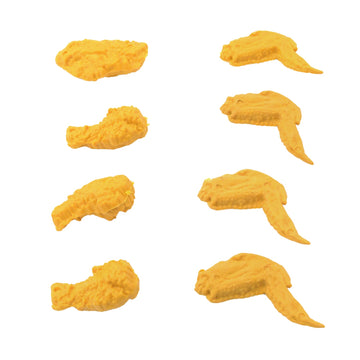 Cute Chicken Wing & Leg Erasers for Kids & Students (8 Pc Set)