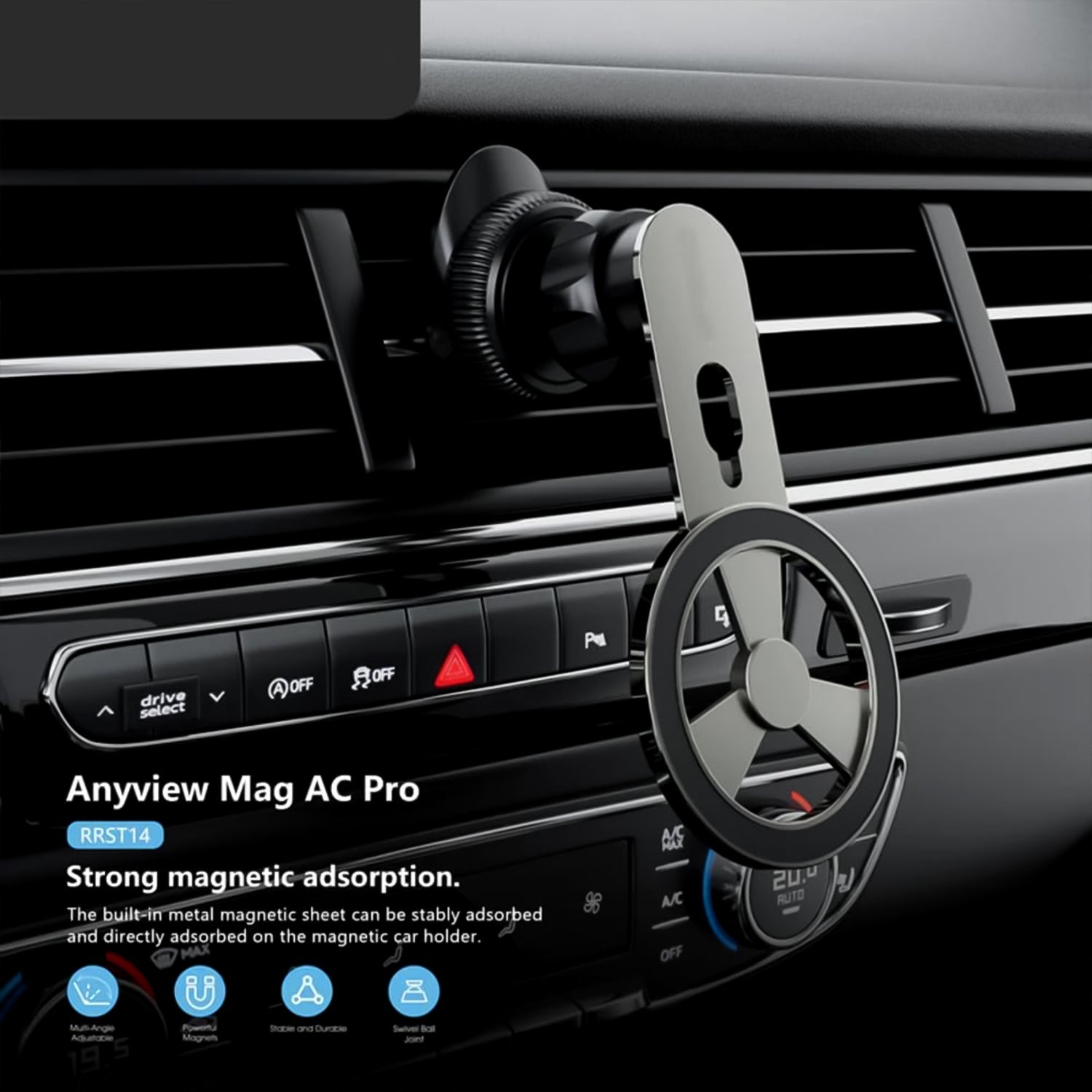 360° Rotatable Air Vent Magnetic Phone Holder