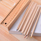 Colorful Wooden Pencil Set with Pencil box, Ruler, Sharpener For for Kids, Artist, Architect (12 Pcs Set)