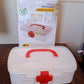 3-Compartment First Aid Box - Portable Medicine Storage with Detachable Tray & Transparent Lid