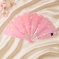 Foldable Hand Fan with Floral Print - (1 Pc)