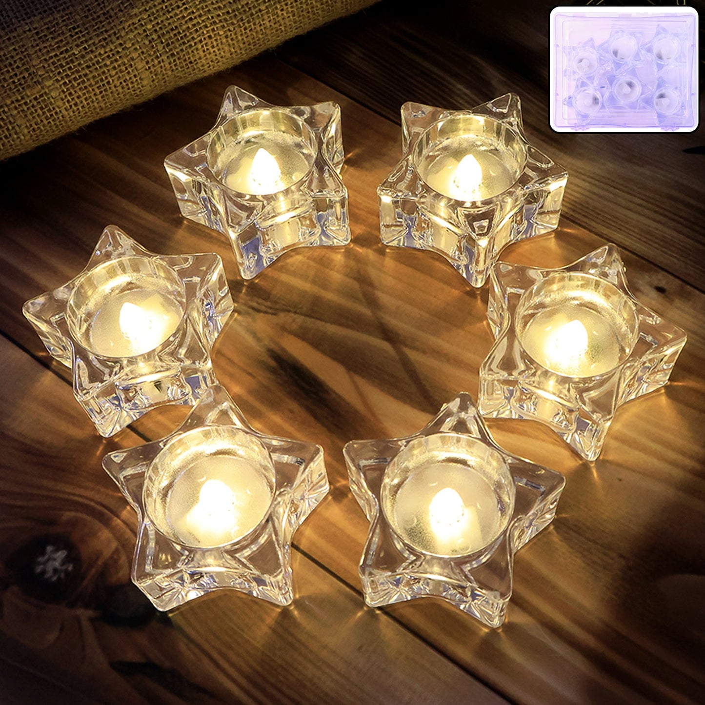 Flameless Star-Shaped LED Candles