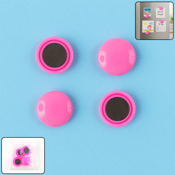 Round Fridge Magnets - (4 Pc / Set)